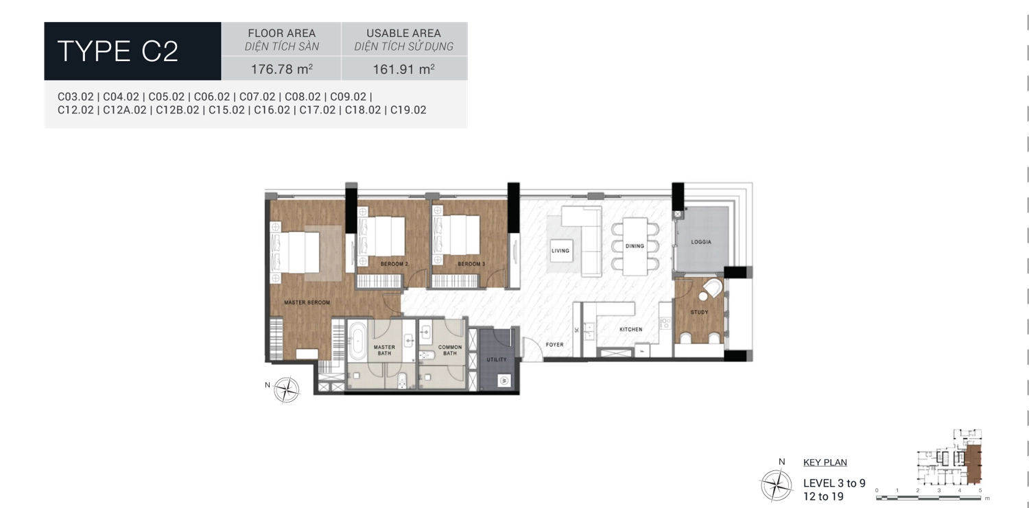 3 Ph&ograve;ng Ngủ The Berkey