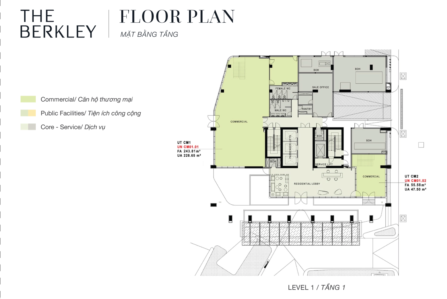 Mặt bằng tầng 1