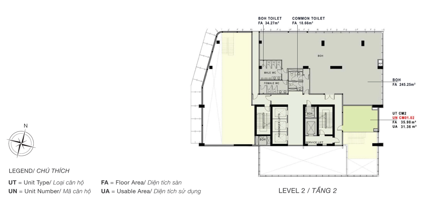 Mặt bằng tầng 2