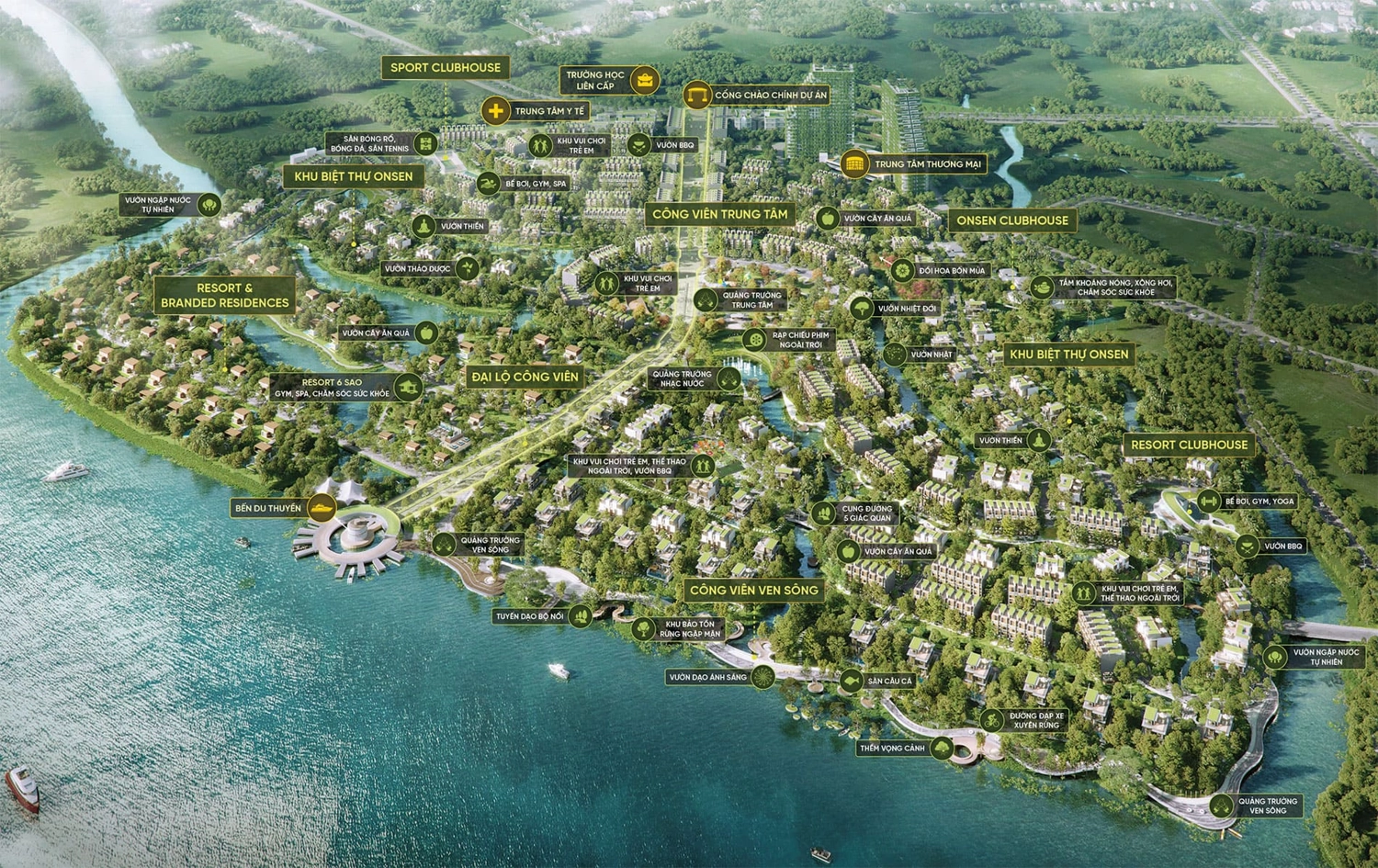 Mặt bằng tiện &iacute;ch Ecovillage Saigon River