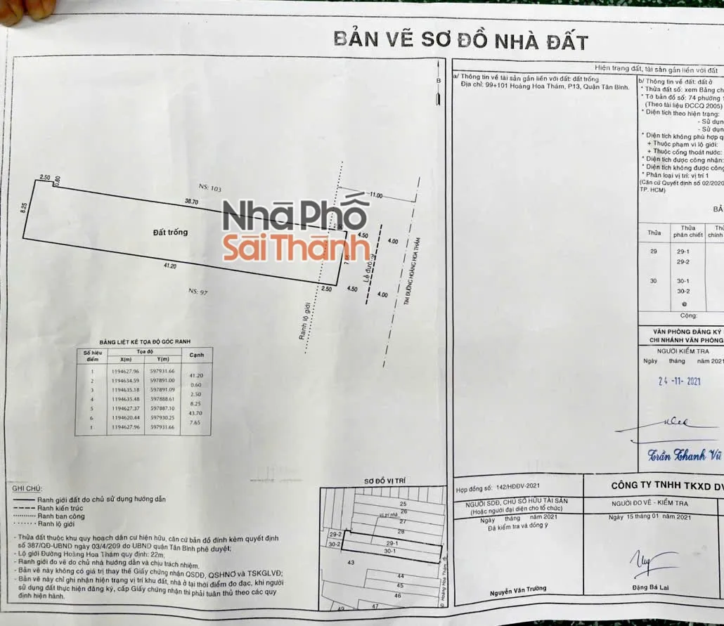 Hình ảnh Bán đất 99 101 Hoàng Hoa Thám, Phường Tân Bình