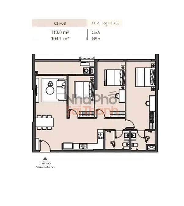 Hình ảnh Bán căn hộ Masteri Park Place 3 Phòng ngủ 110m² – Toà B1 | View Kênh đào nhạc nước