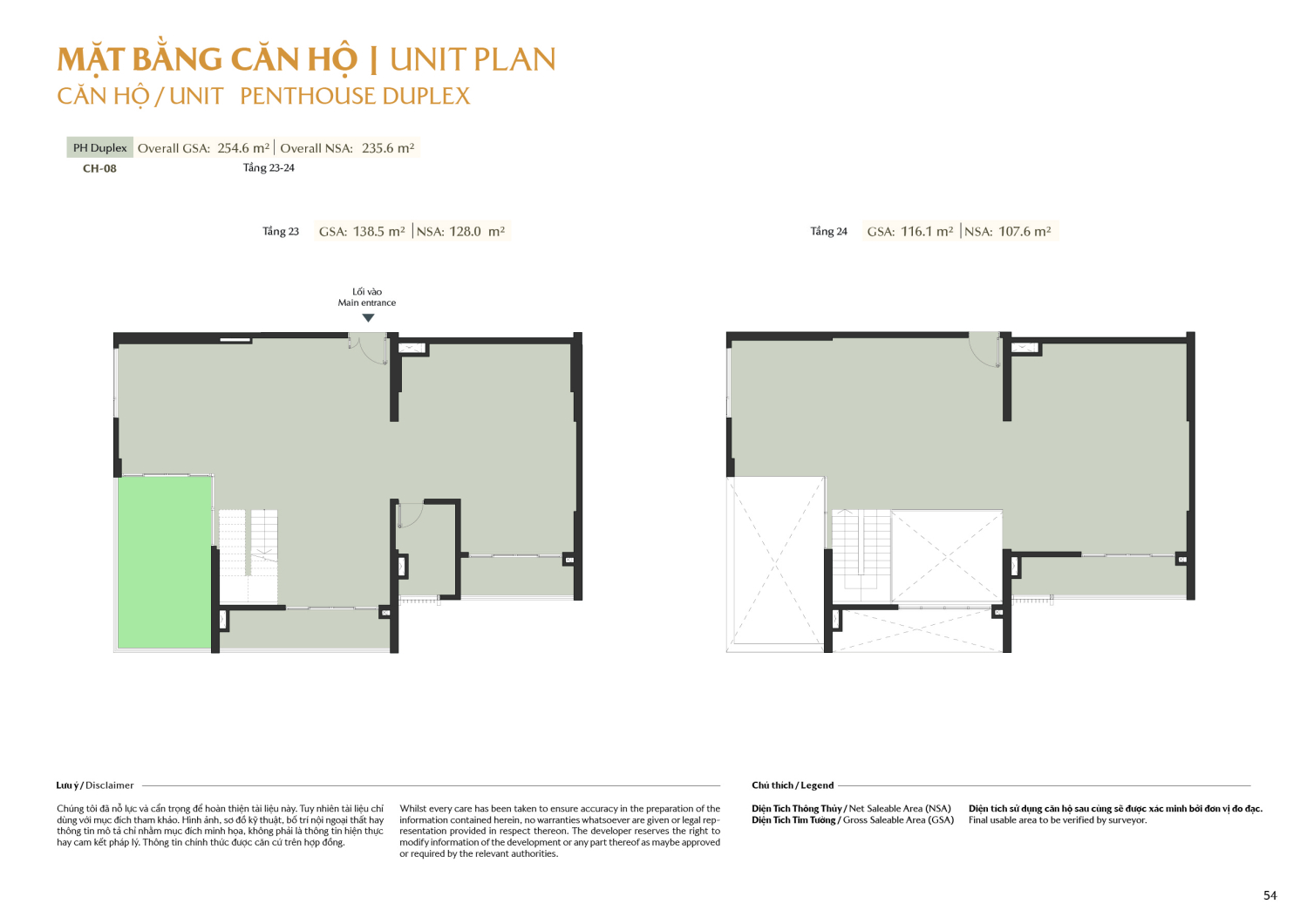 Layout căn hộ Penhouse Duplex  A1 - Layout 8