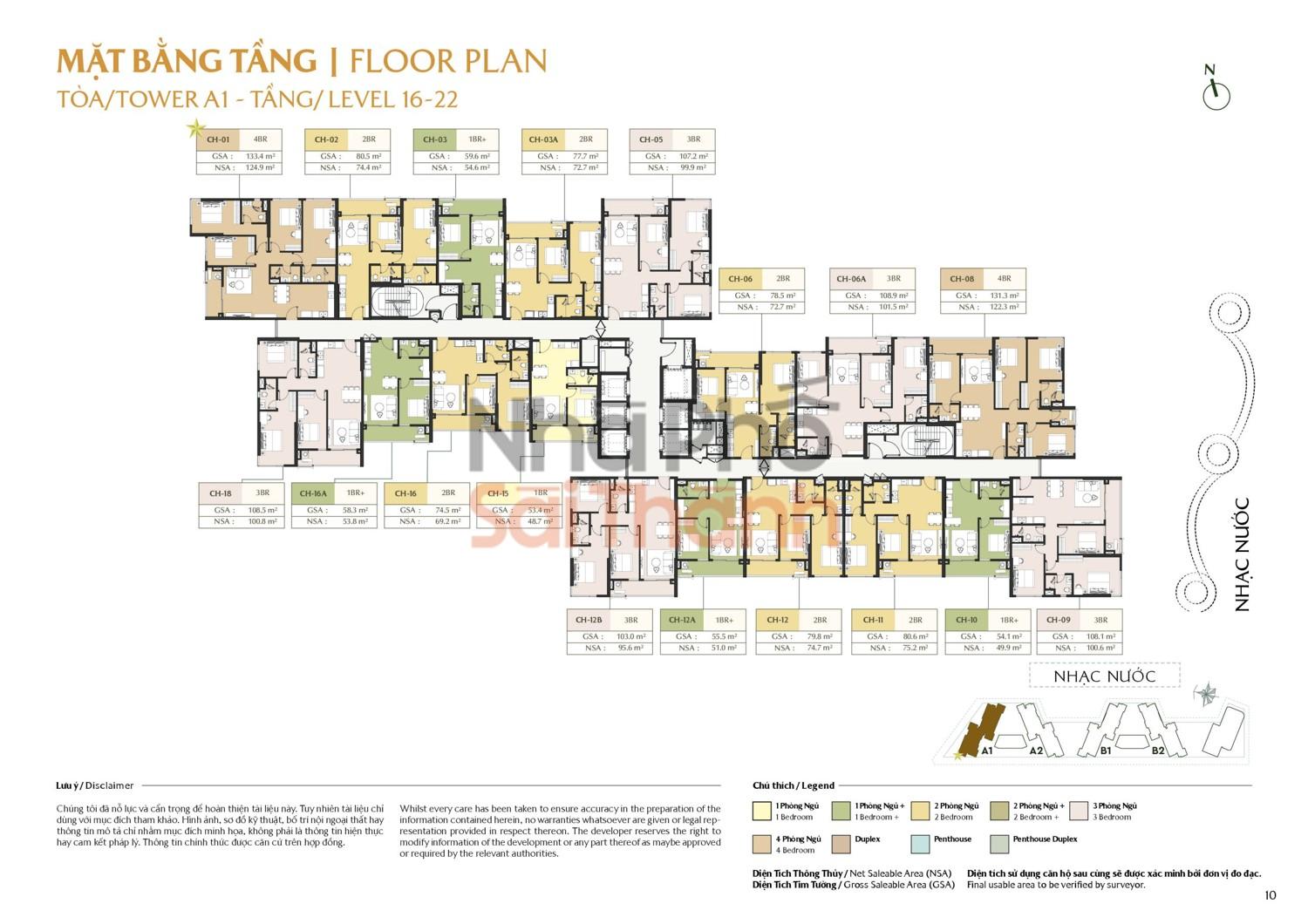 Hình ảnh Căn hộ A1-17-10 – Tòa A1 tầng 17 | 1+ Phòng ngủ | View Sông - Kênh đào nhạc nước | Masteri Park Place