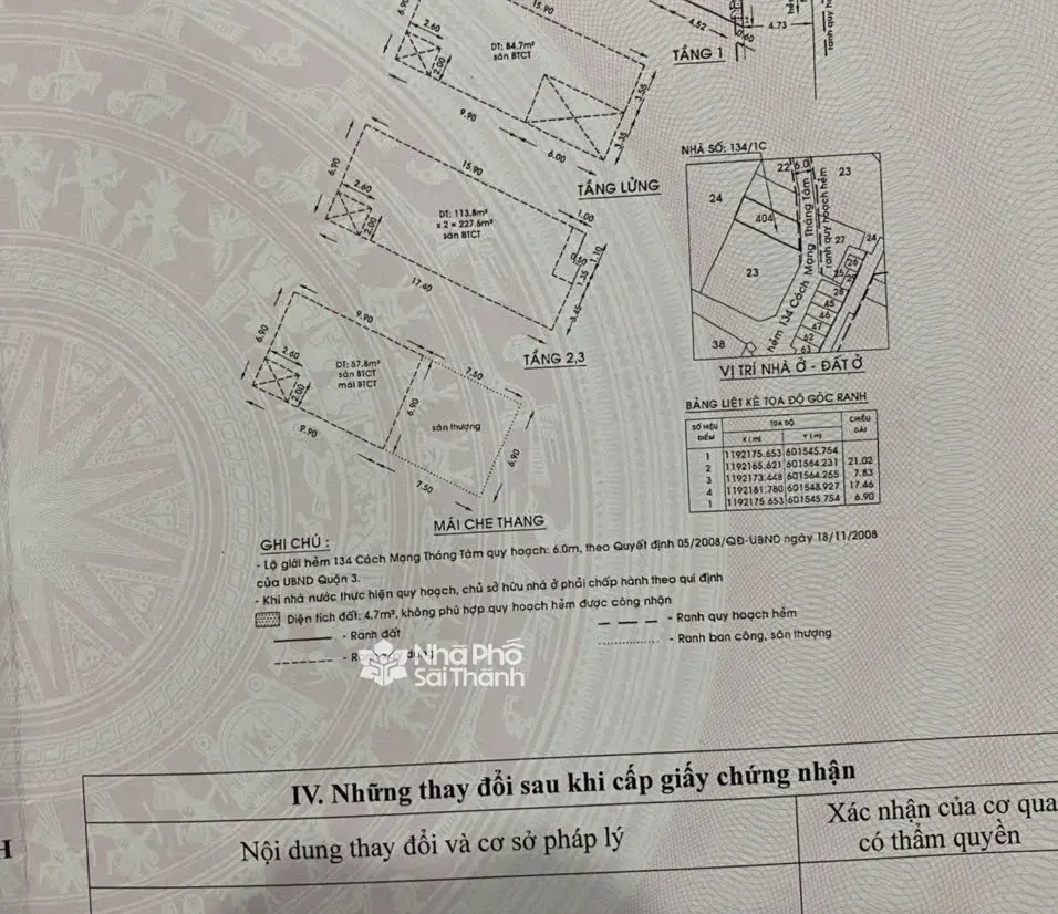 Hình ảnh Bán Nhà Hẻm Xe Hơi 134/1C Cách mạng tháng 8, P10, Q3