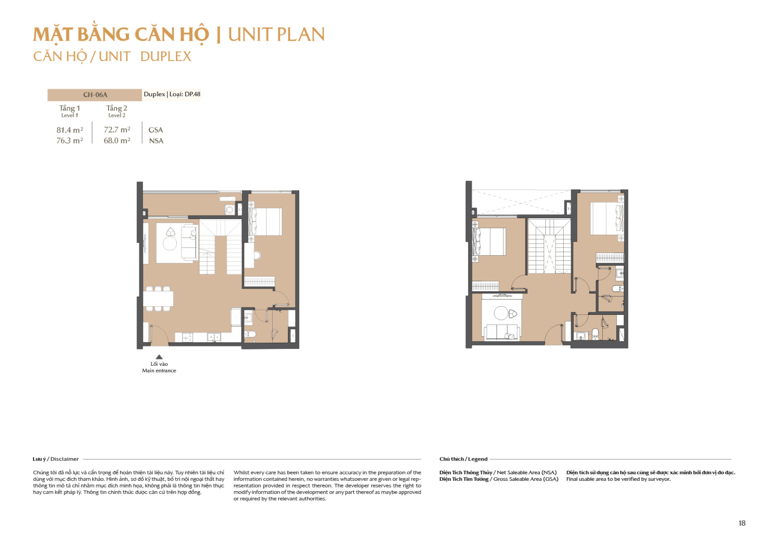 Layout căn hộ  Duplex to&agrave; B1 - Layout 7