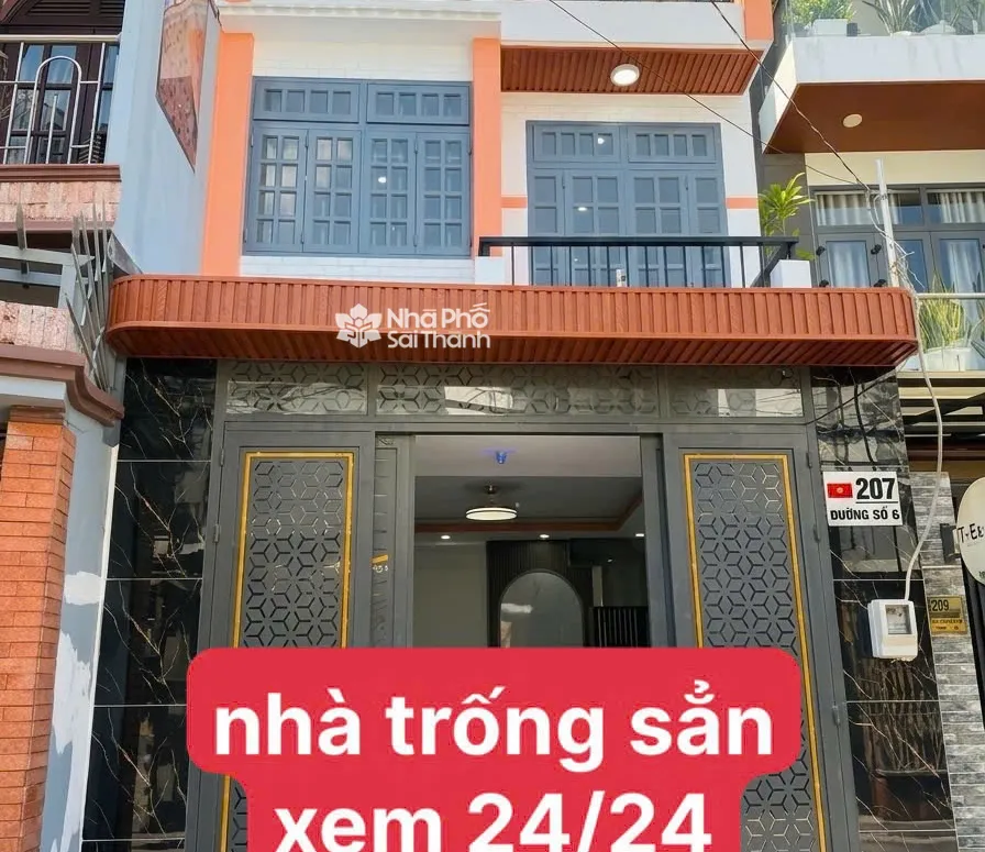 Hình ảnh Bán Nhà Mặt Tiền 207 Đường số 6, P.7, Q. Gò Vấp