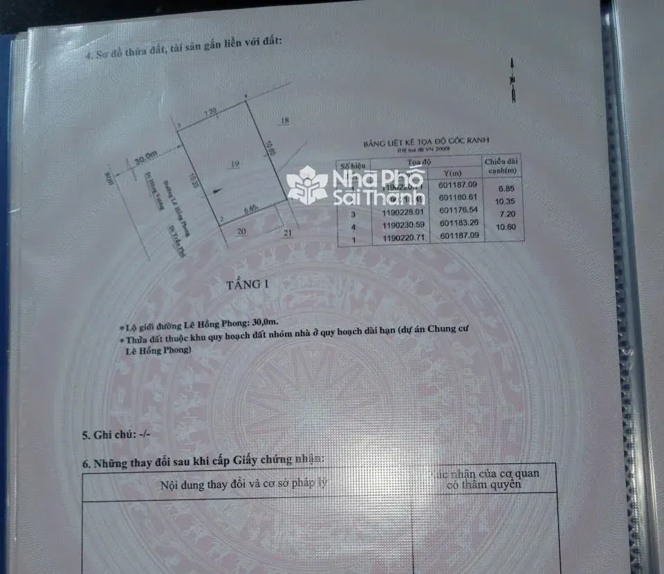 Hình ảnh Bán Nhà Mặt Tiền 260 Lê Hồng Phong, Phường 4, Quận 5