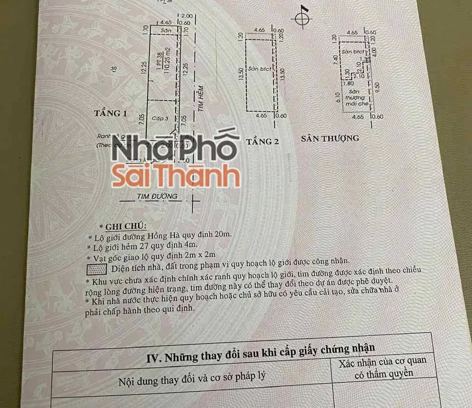 Hình ảnh Bán Nhà Mặt Tiền 27 Hồng Hà, Tân Sơn Hòa