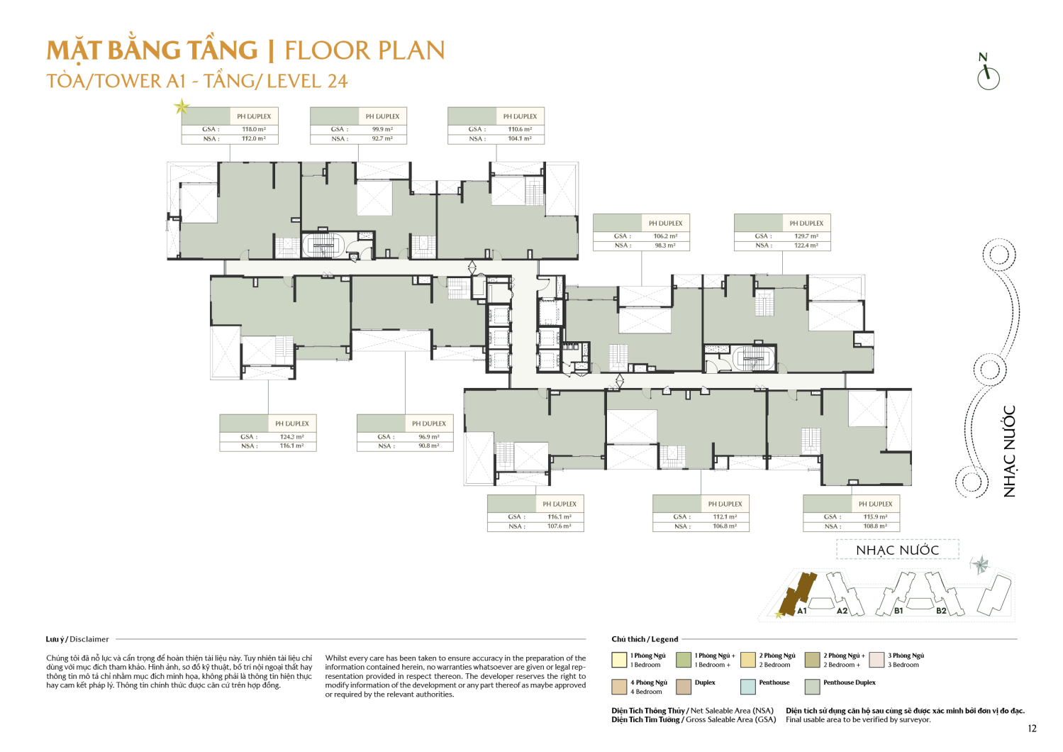 Mặt bằng To&agrave; A1 - Layout 10