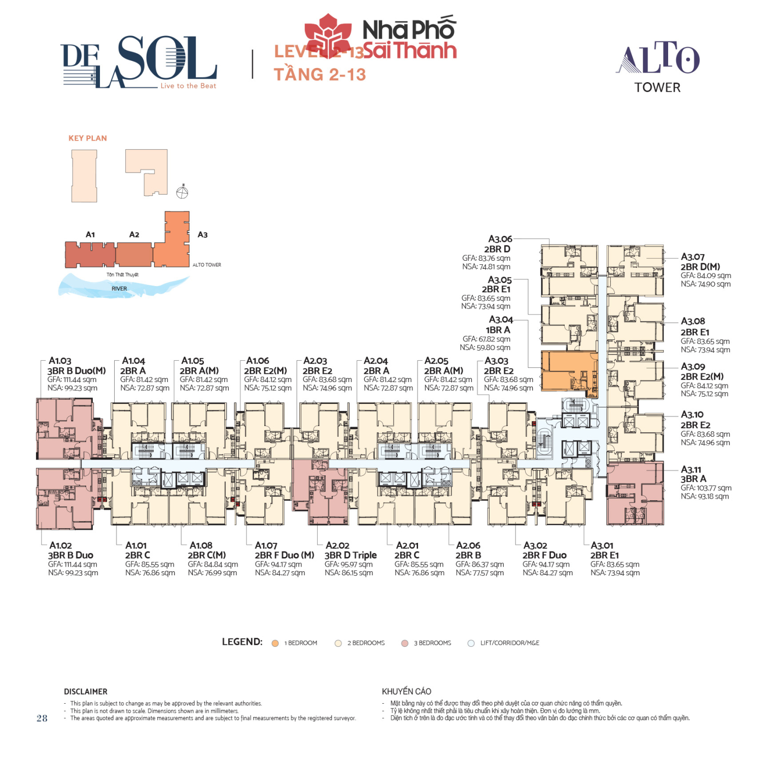 Mặt bằng To&agrave; Alto - Layout 2