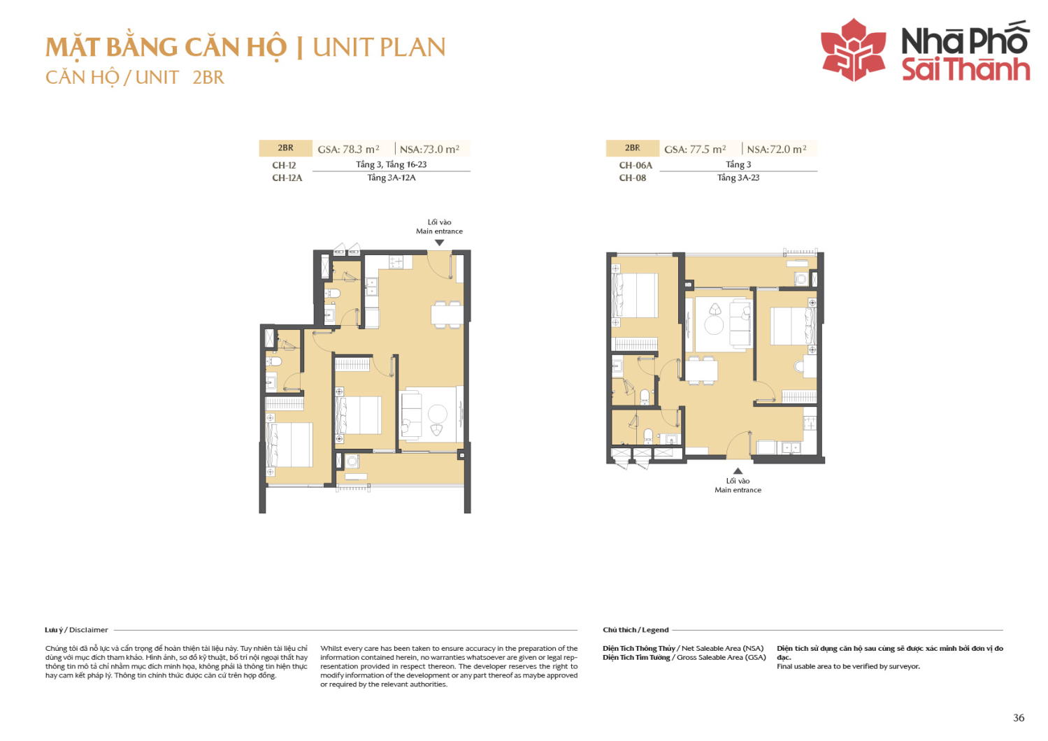 Layout căn hộ 2 ph&ograve;ng ngủ to&agrave; A2 - Layout 2