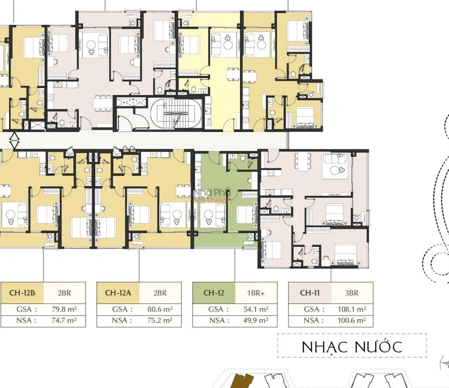 Hình ảnh Căn hộ A1-09-12 – Tòa A1 tầng 09 | 1+ Phòng ngủ | View Nội khu | Masteri Park Place