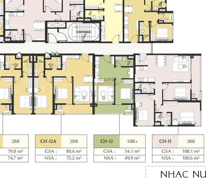 Hình ảnh Căn hộ A1-08-12 – Tòa A1 tầng 08 | 1+ Phòng ngủ | View Nội khu | Masteri Park Place