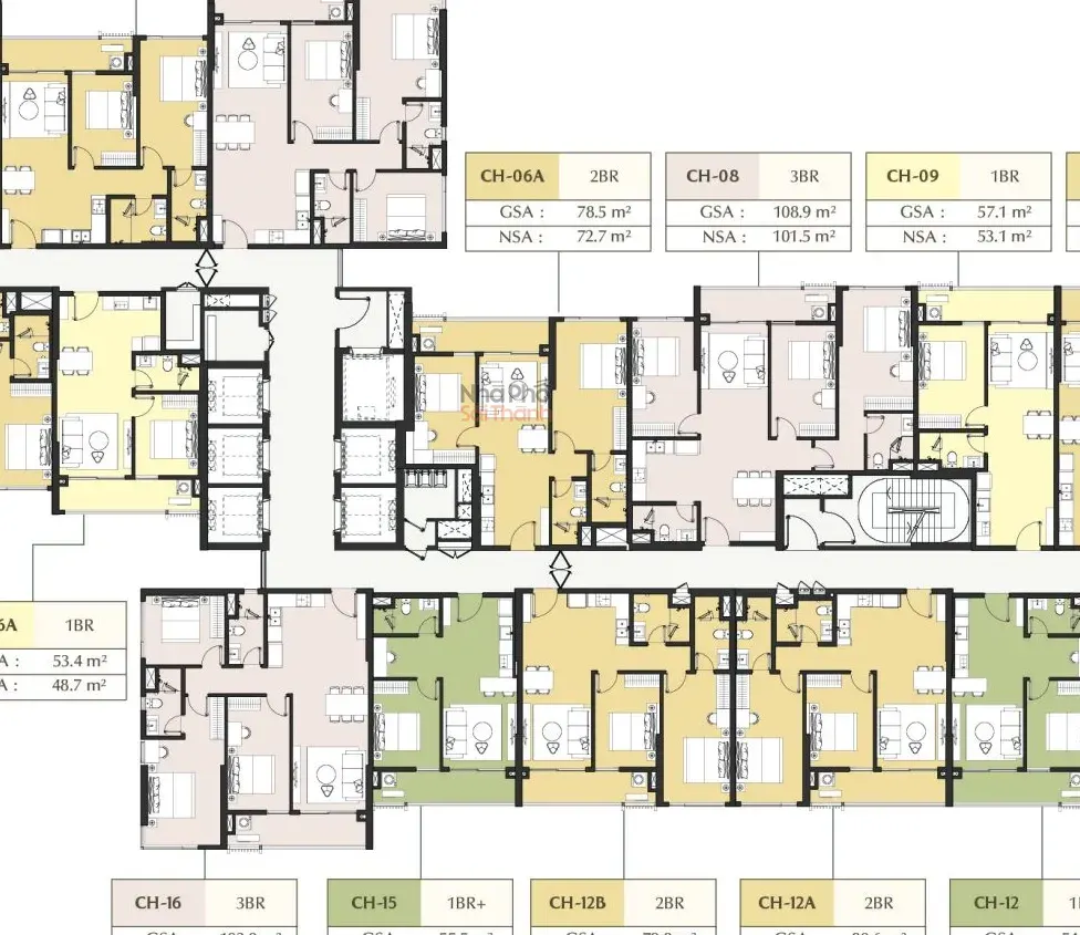 Hình ảnh Căn hộ A1-10-06A – Tòa A1 tầng 10 | 2 Phòng ngủ | View Sông Rạch Chiếc | Masteri Park Place