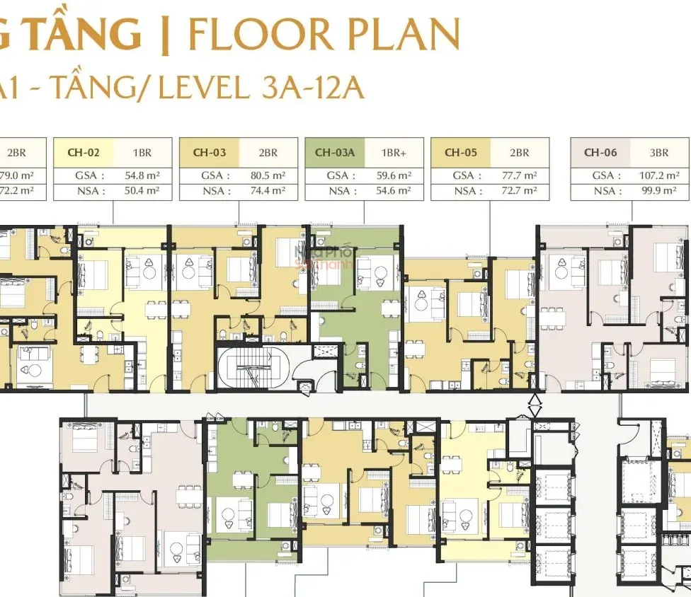 Hình ảnh Căn hộ A1-10-03A – Tòa A1 tầng 10 | 1+ Phòng ngủ | View Sông Rạch Chiếc | Masteri Park Place