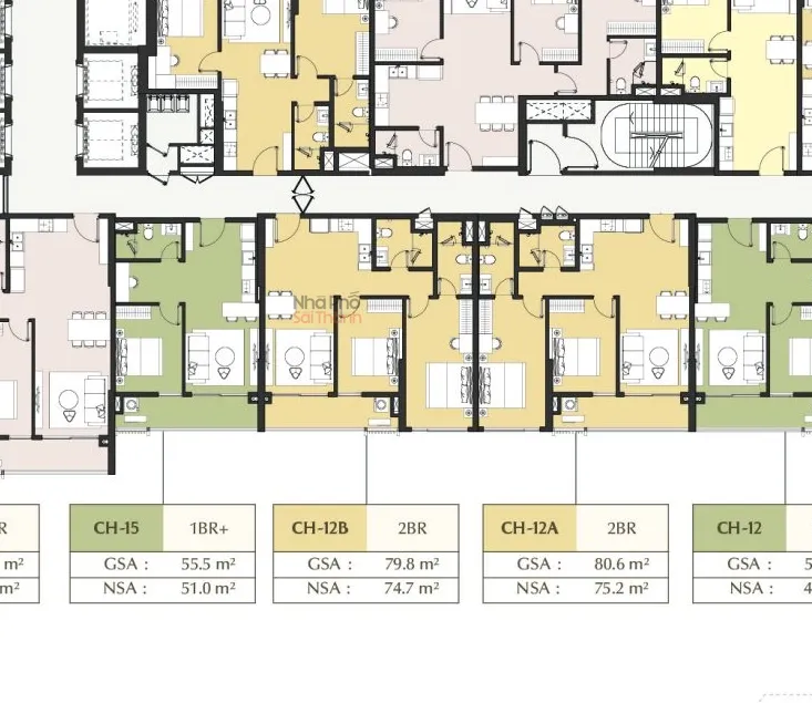Hình ảnh Căn hộ A1-08-12B – Tòa A1 tầng 08 | 2 Phòng ngủ | View Nội khu | Masteri Park Place
