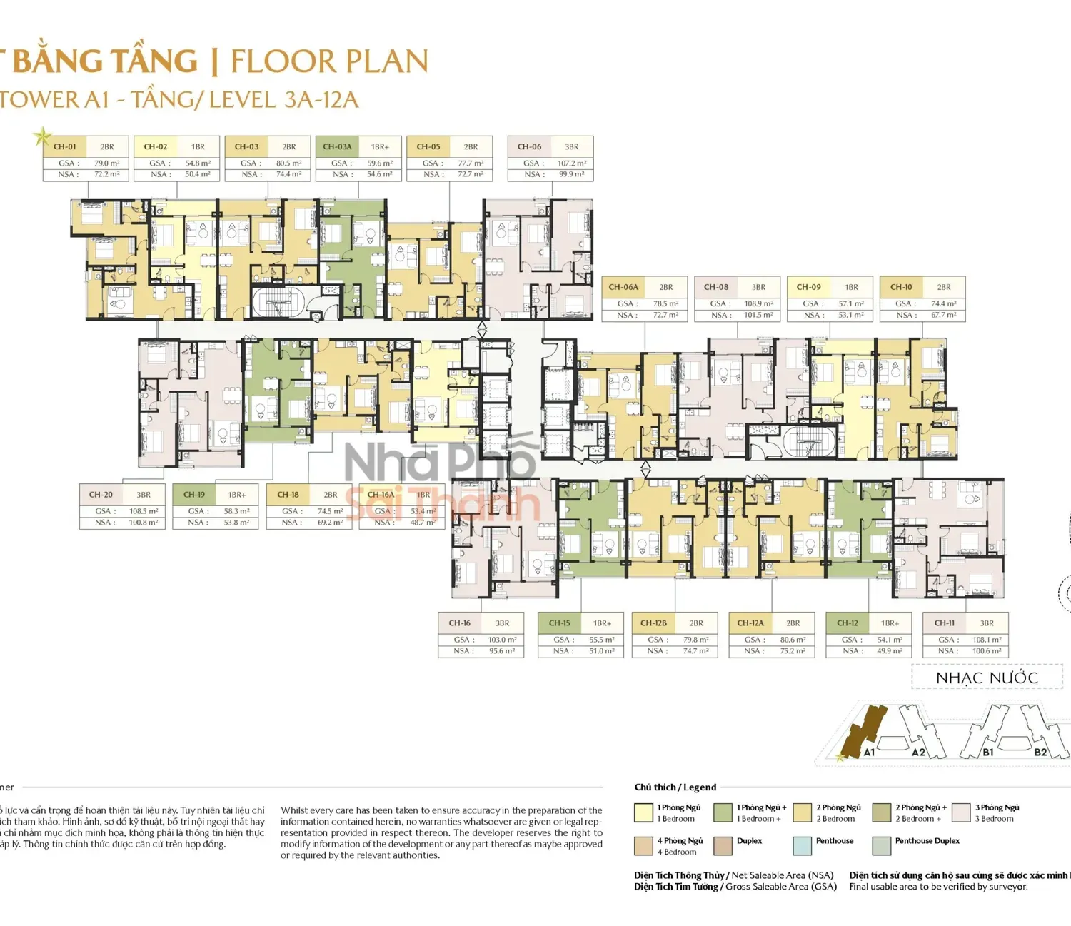 Hình ảnh Căn hộ A1-07-02 – Tòa A1 tầng 07 | 1 Phòng ngủ | View Sông Rạch Chiếc | Masteri Park Place
