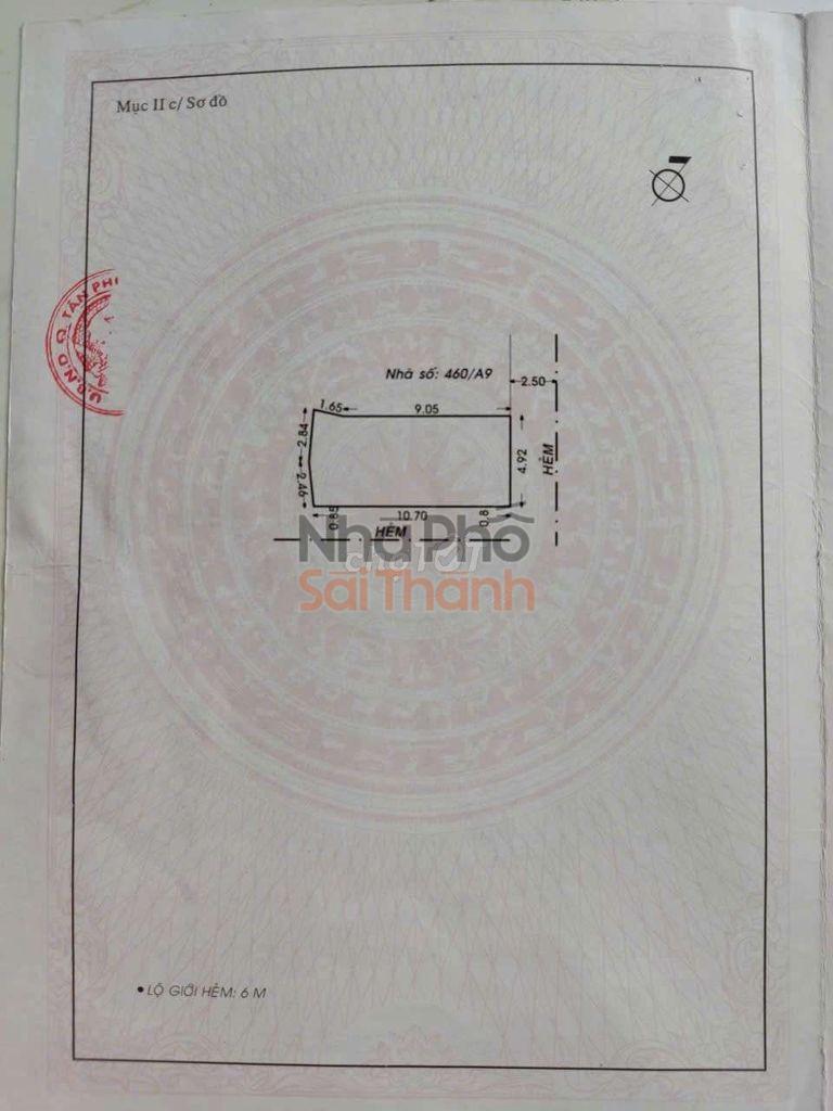 Hình ảnh Bán nhà Hẻm 104/53 Trịnh Đình Trọng, Phường Phú Trung, Quận Tân Phú