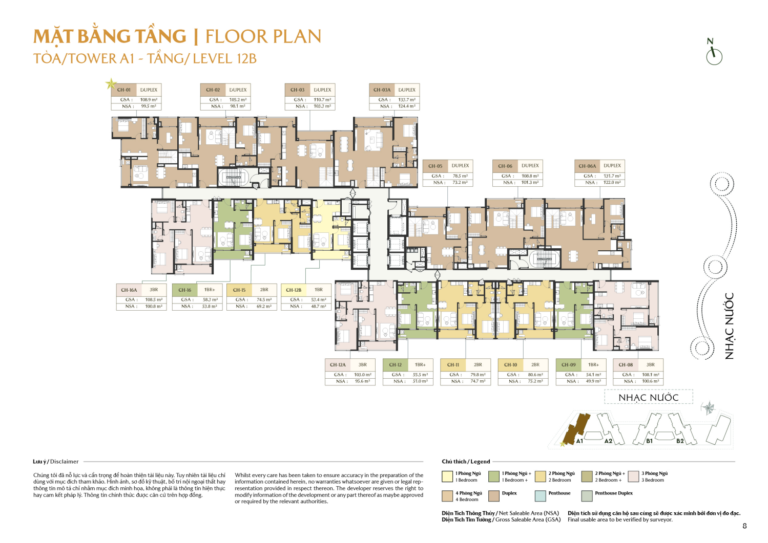 Mặt bằng To&agrave; A1 - Layout 6