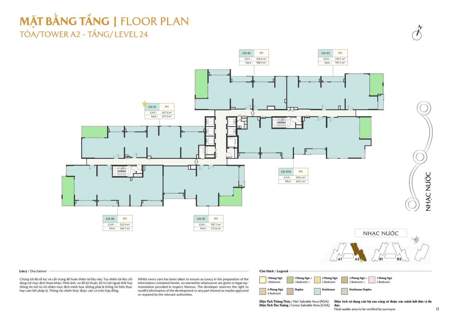 Mặt bằng To&agrave; A2 - Layout 9