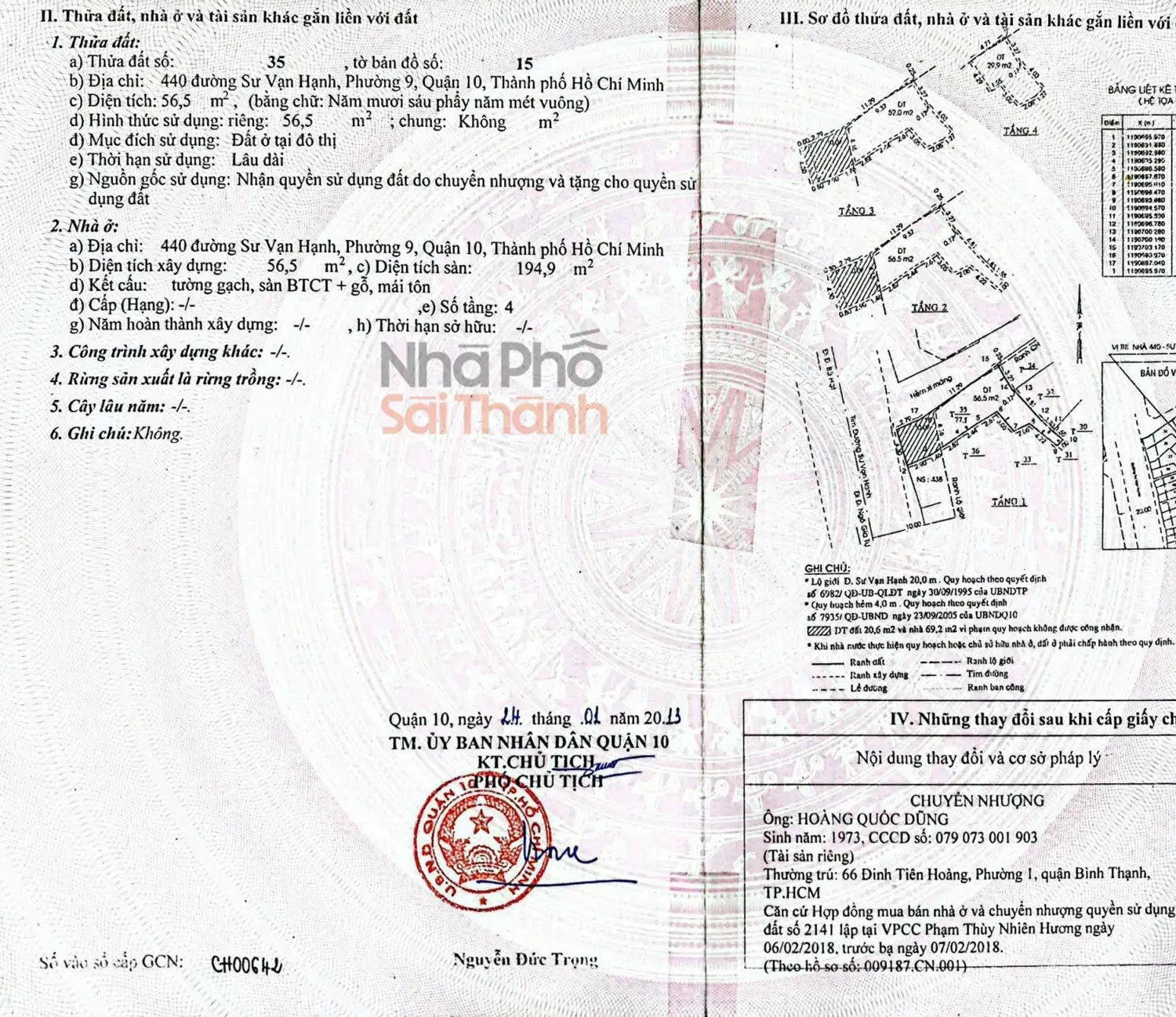 Hình ảnh Bán Nhà Mặt Tiền 440 Sư Vạn Hạnh, Phường Vườn Lài