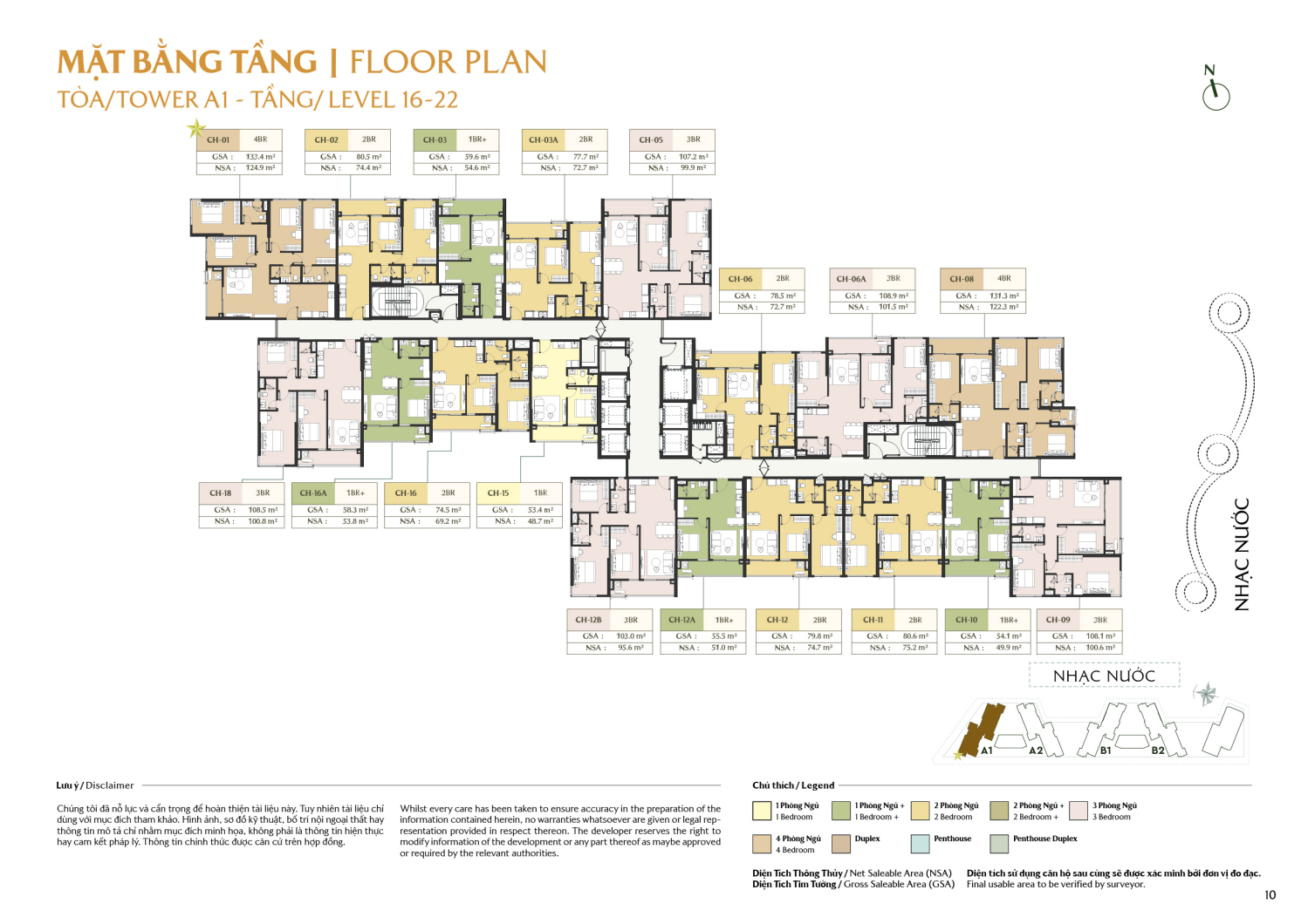 Mặt bằng To&agrave; A1 - Layout 8