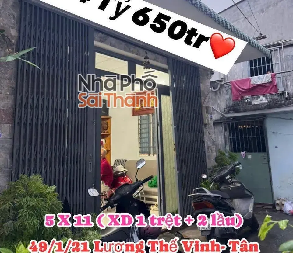 Hình ảnh Bán Nhà Hẻm Xe Hơi 49/1/21 Lương Thế Vinh, P. Tân Thới Hoà, Quận Tân Phú