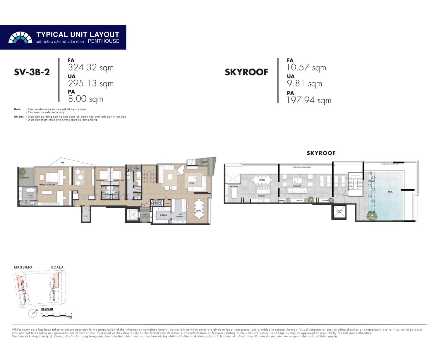 Mặt bằng Penhouse - Layout 8