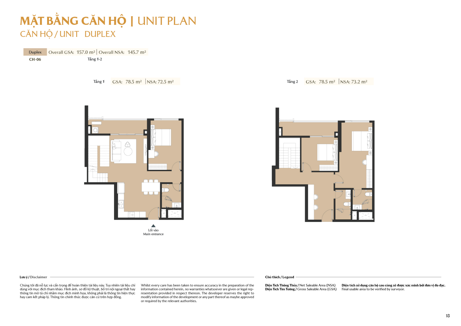 Layout căn hộ  Duplex to&agrave; A1 - Layout 6