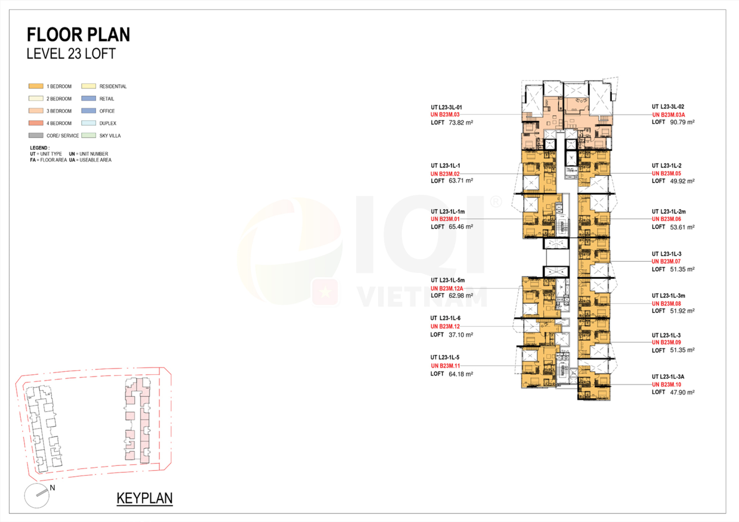 Mặt bằng 23-23 Loft - Layout 4