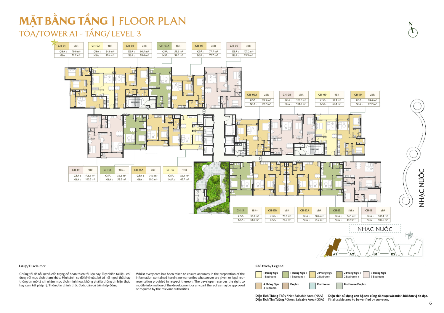 Mặt bằng To&agrave; A1 - Layout 4