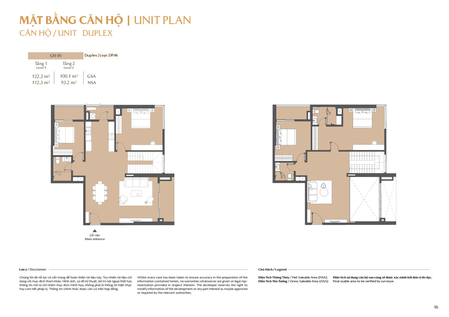 Layout căn hộ  Duplex to&agrave; B1 - Layout 5