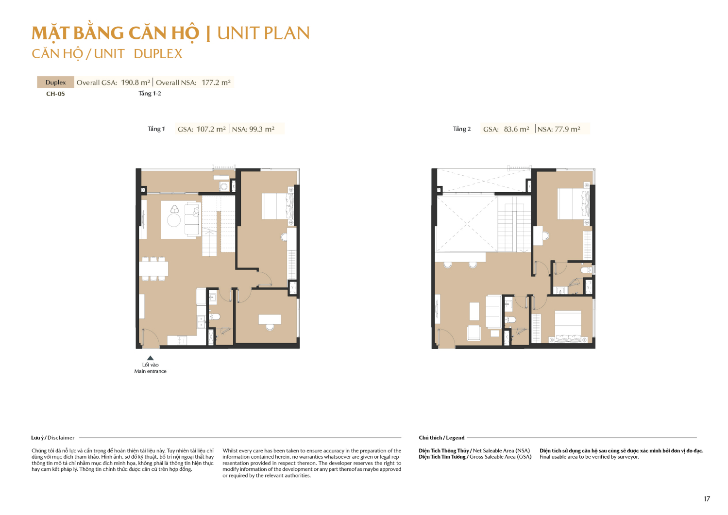 Layout căn hộ  Duplex to&agrave; A1 - Layout 5