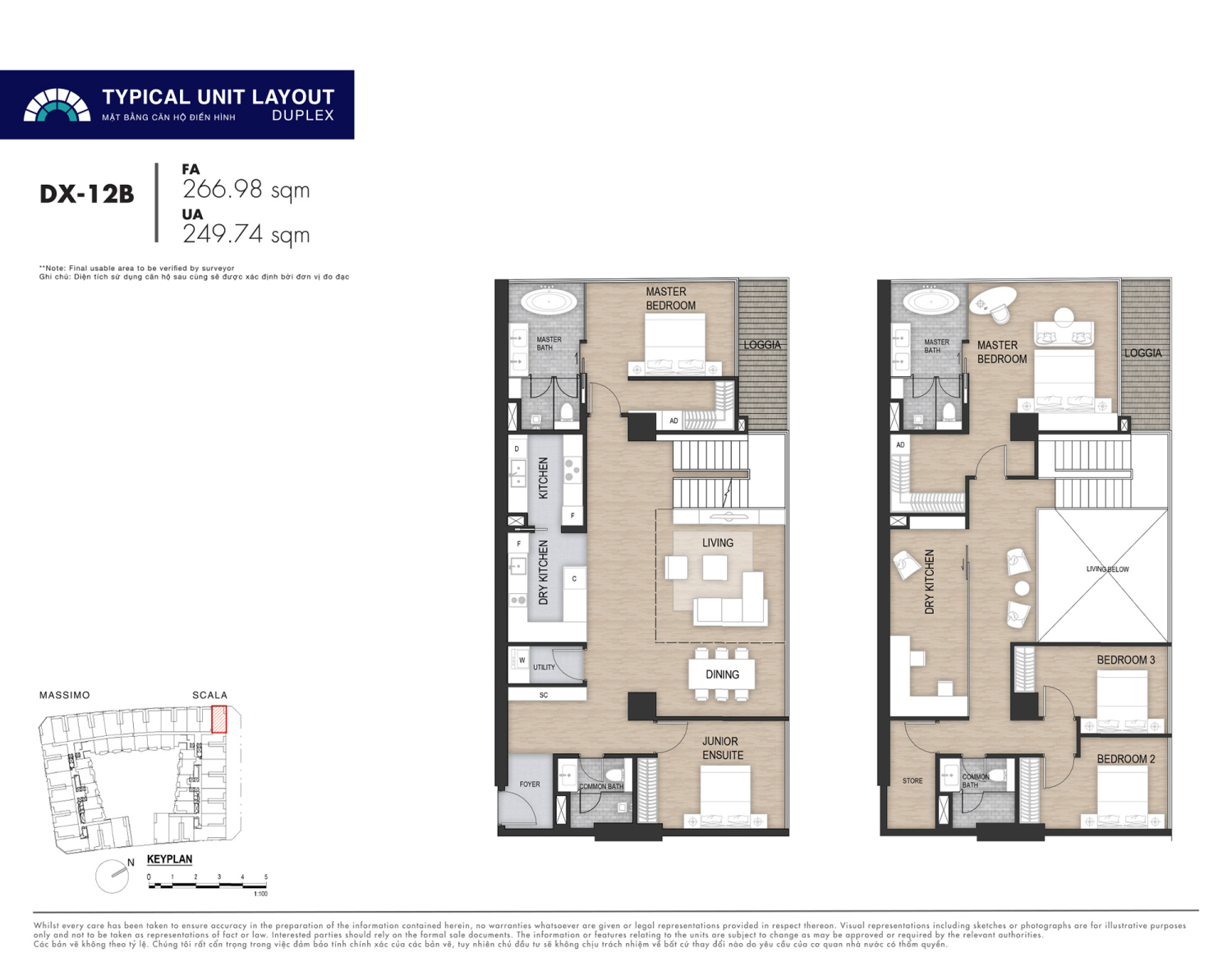 Mặt bằng Duplex The Opera Residence - Layout 14