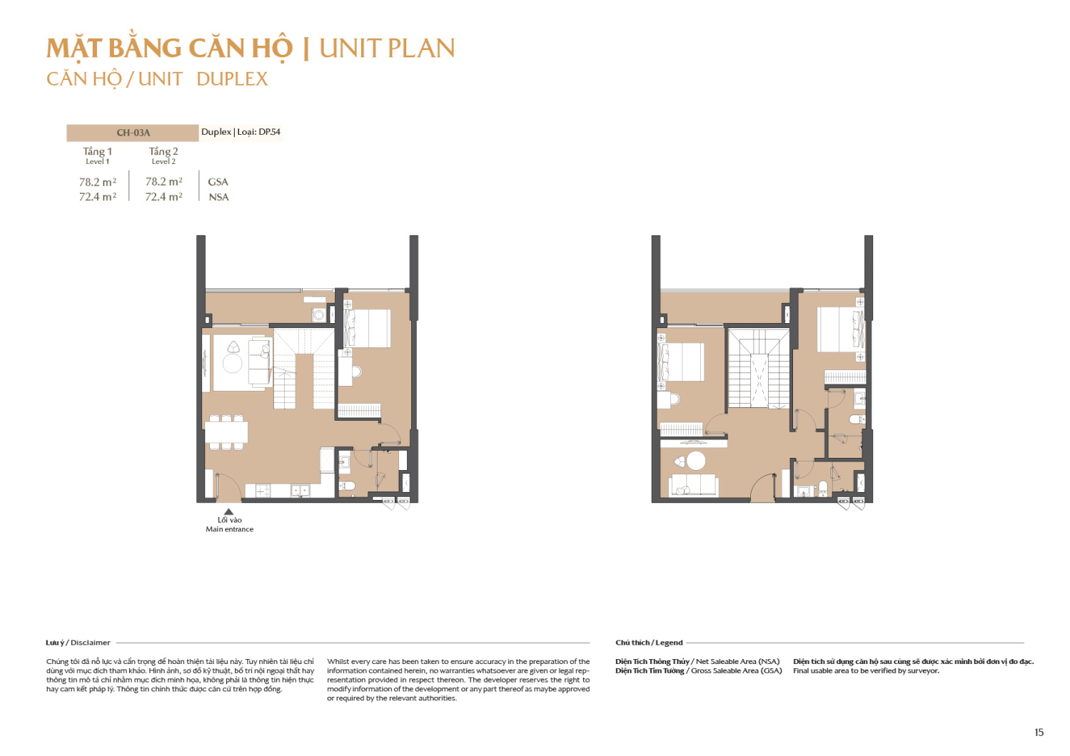 Layout căn hộ  Duplex to&agrave; B2 - Layout 4