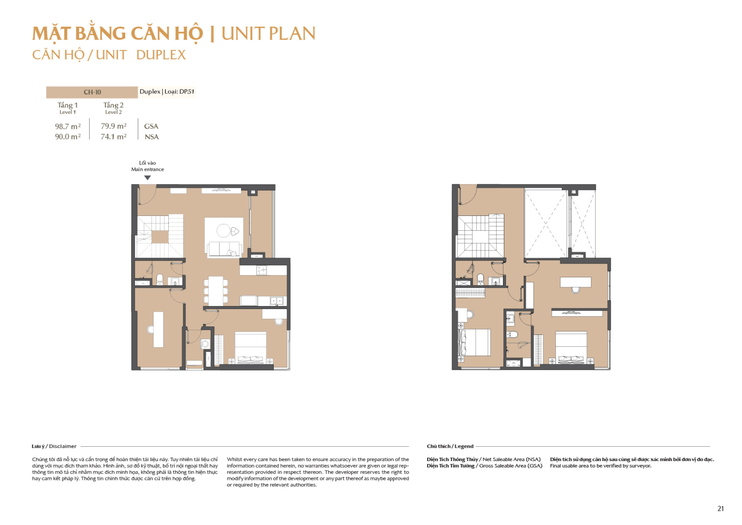 Layout căn hộ  Duplex to&agrave; B1 - Layout 10