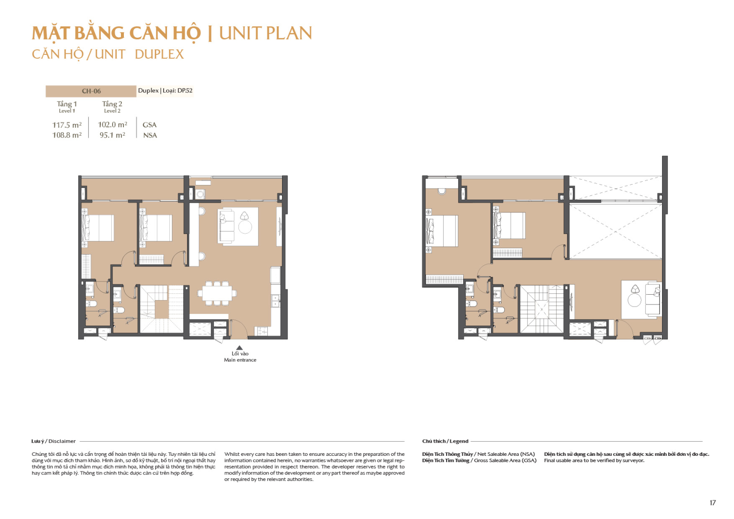 Layout căn hộ  Duplex to&agrave; B2 - Layout 6