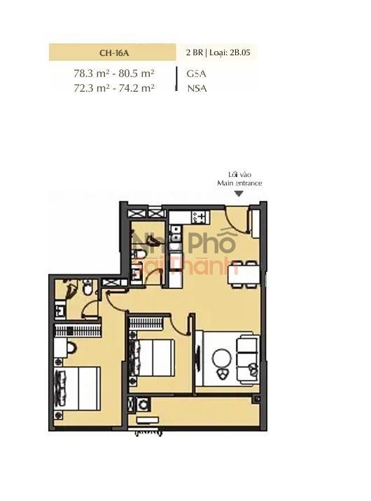 Hình ảnh Bán căn hộ 2 Phòng ngủ Masteri Park Place – B1 | 80m² | View công viên