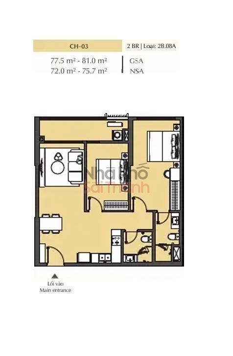 Hình ảnh Bán căn hộ Masteri Park Place – B1 | 2 Phòng ngủ | 81m² | View công viên