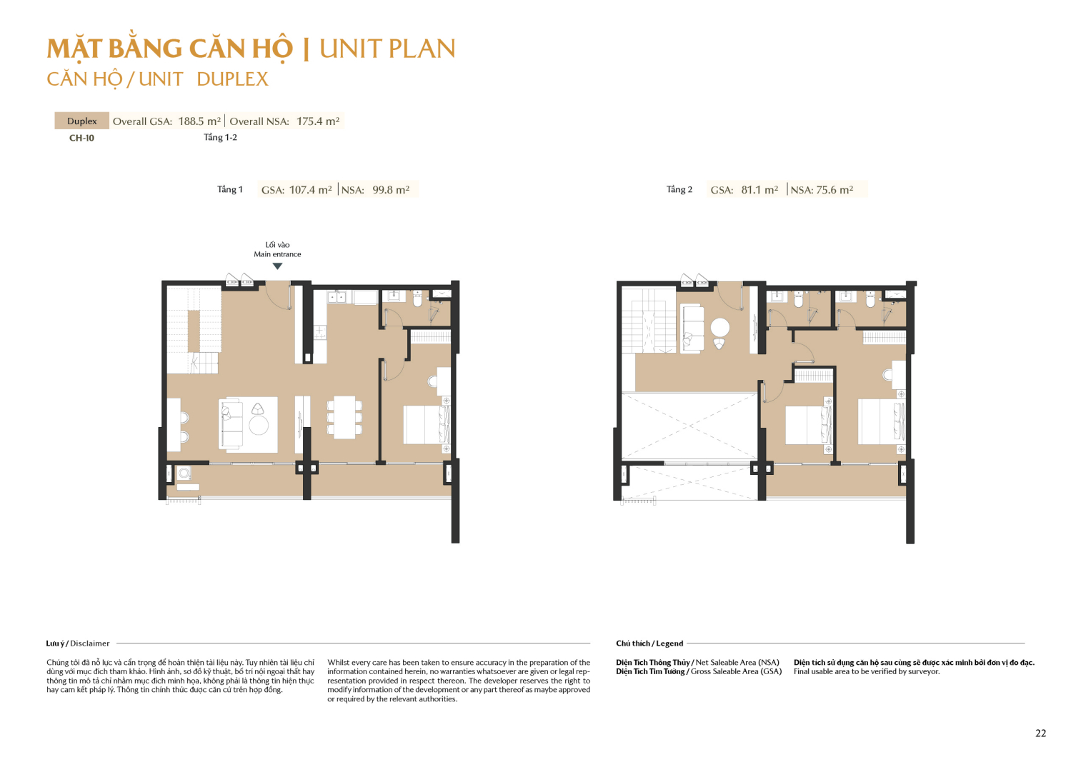 Layout căn hộ  Duplex to&agrave; A1 - Layout 10