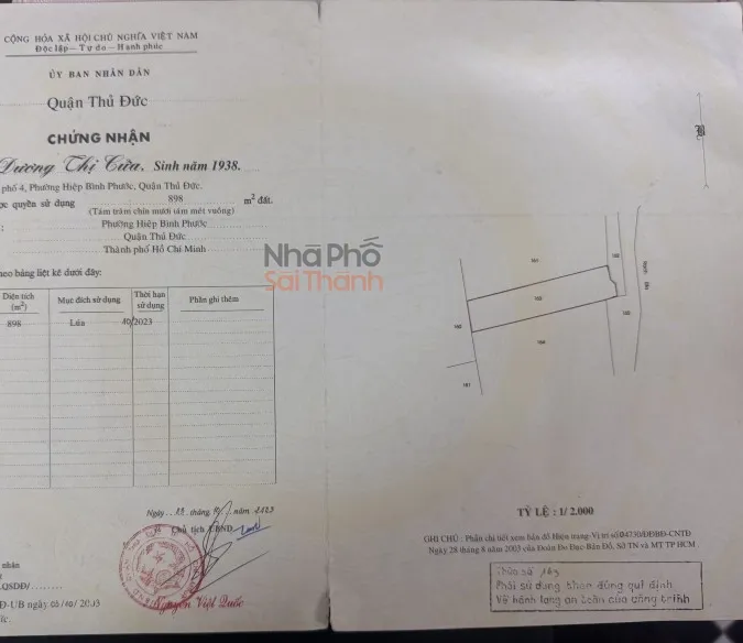 Hình ảnh Bán đất Quốc lộ 13, Hiệp Bình Phước – TP. HCM