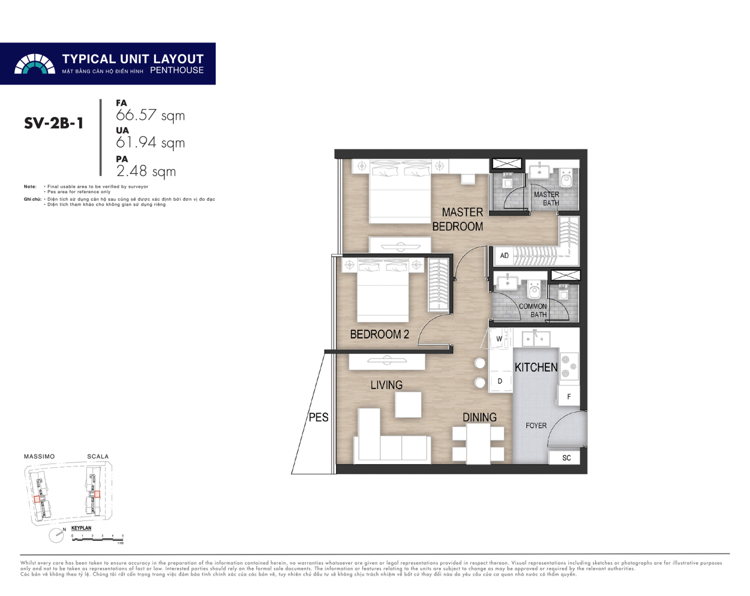 Mặt bằng Penhouse - Layout 4