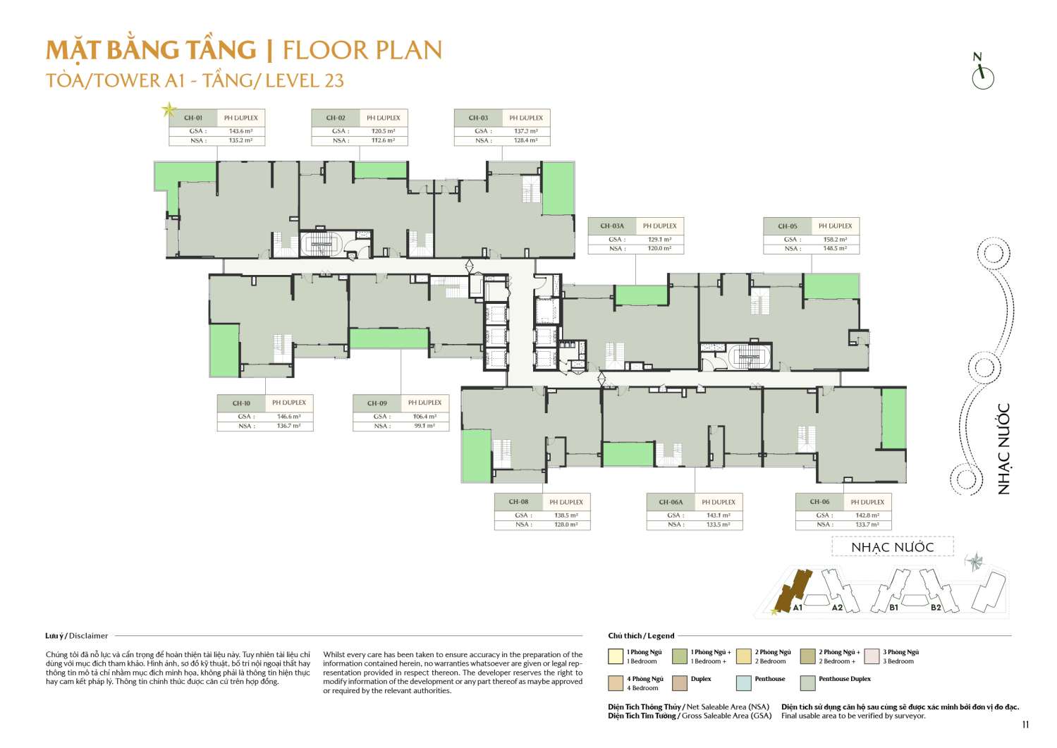 Mặt bằng To&agrave; A1 - Layout 9