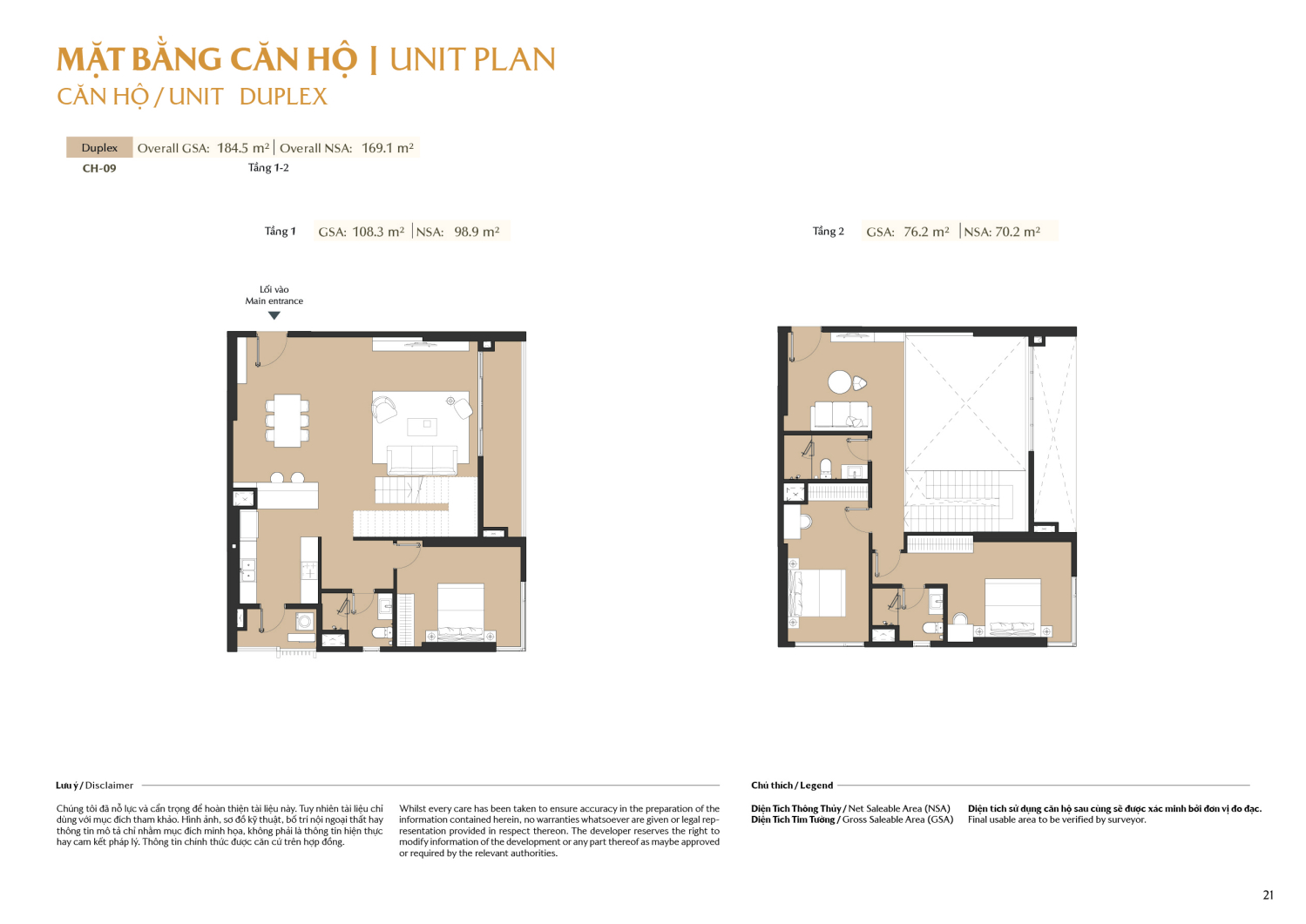 Layout căn hộ  Duplex to&agrave; A1 - Layout 9