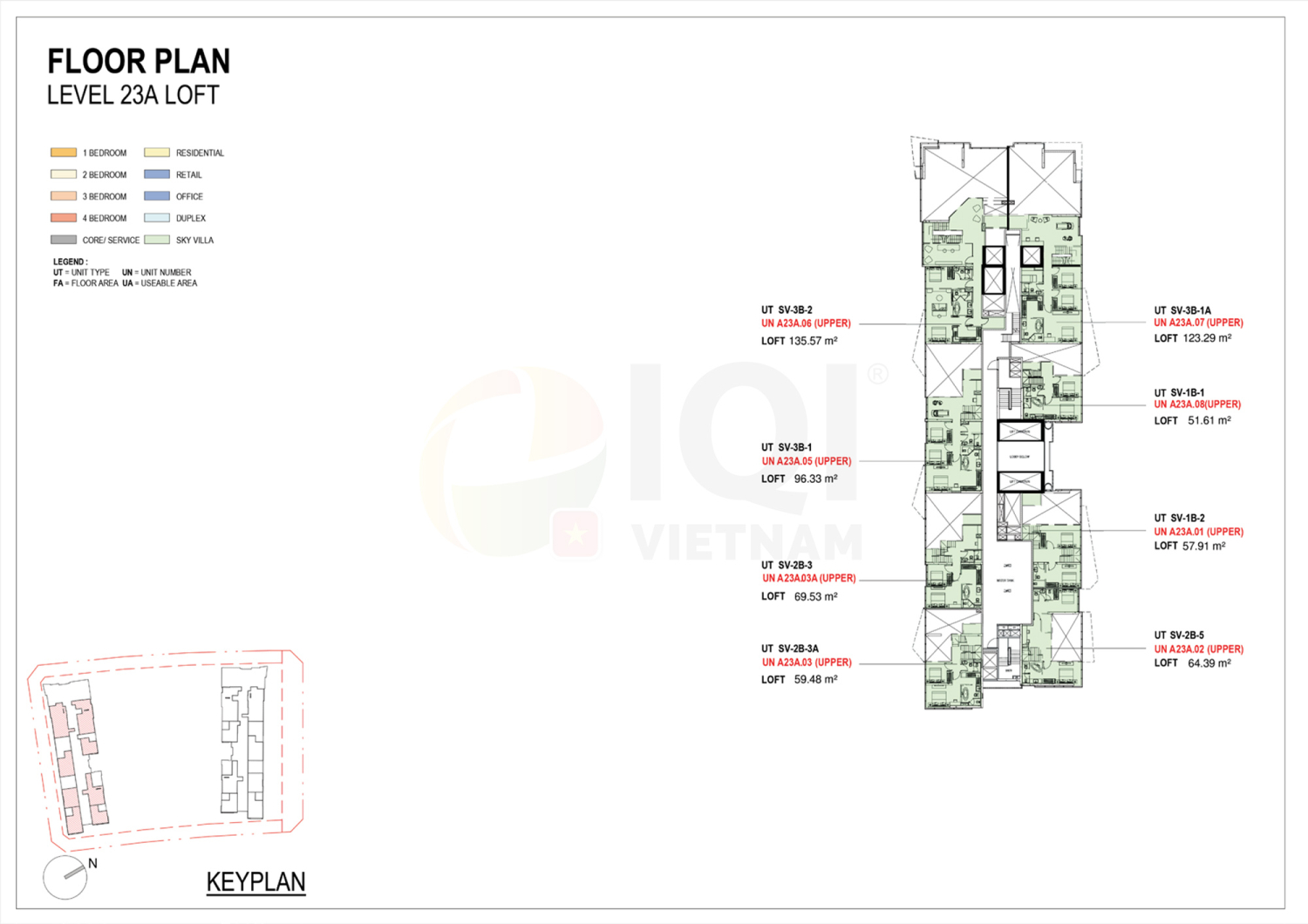 Mặt bằng 23A-23A Loft - Layout 2