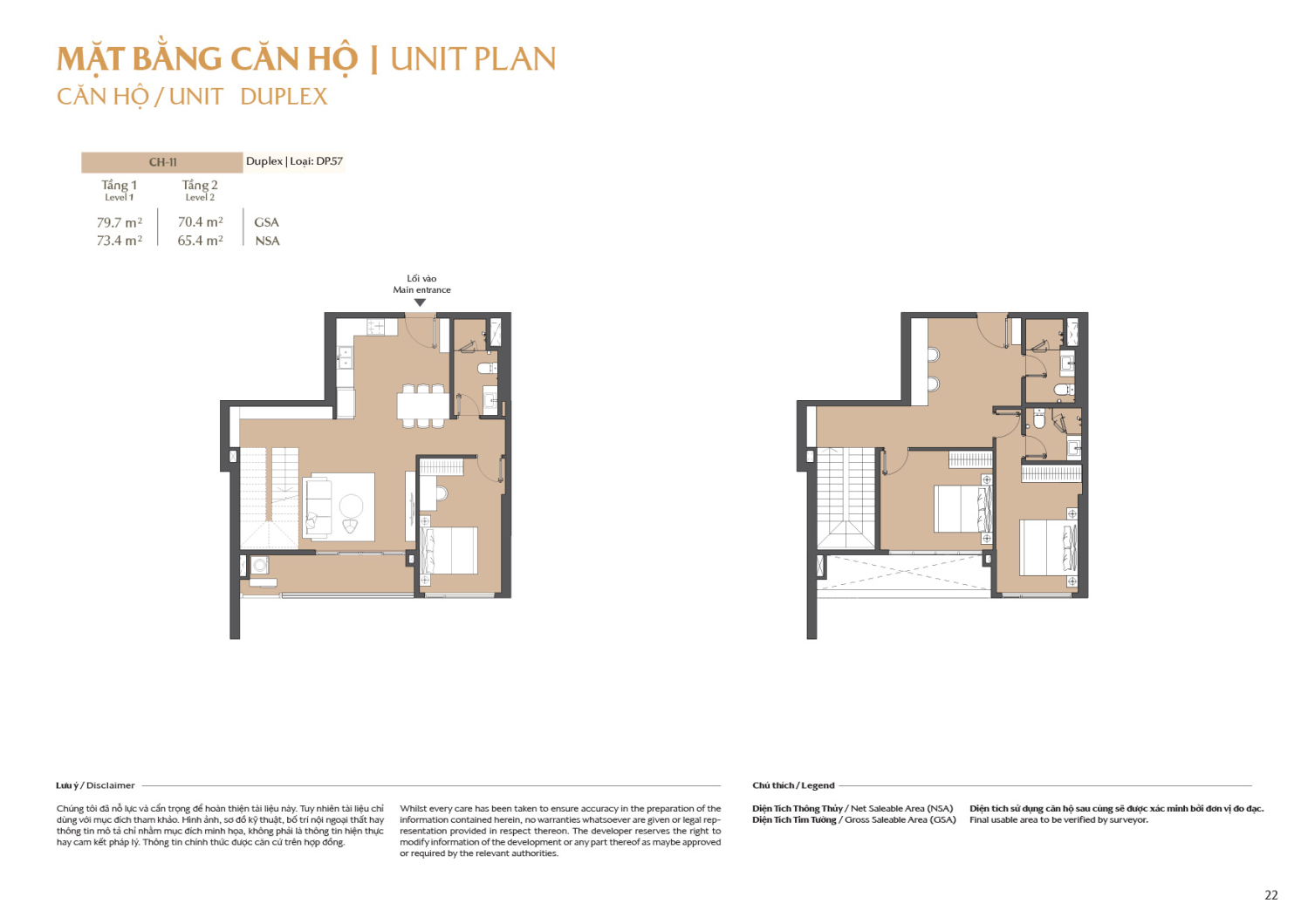 Layout căn hộ  Duplex to&agrave; B2 - Layout 11