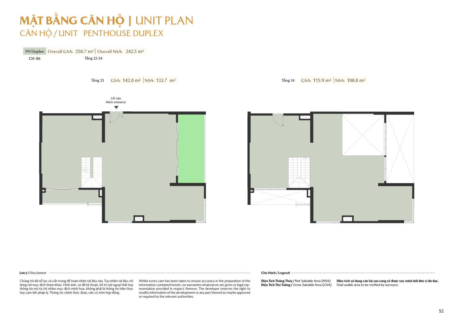 Layout căn hộ Penhouse Duplex  A1 - Layout 6