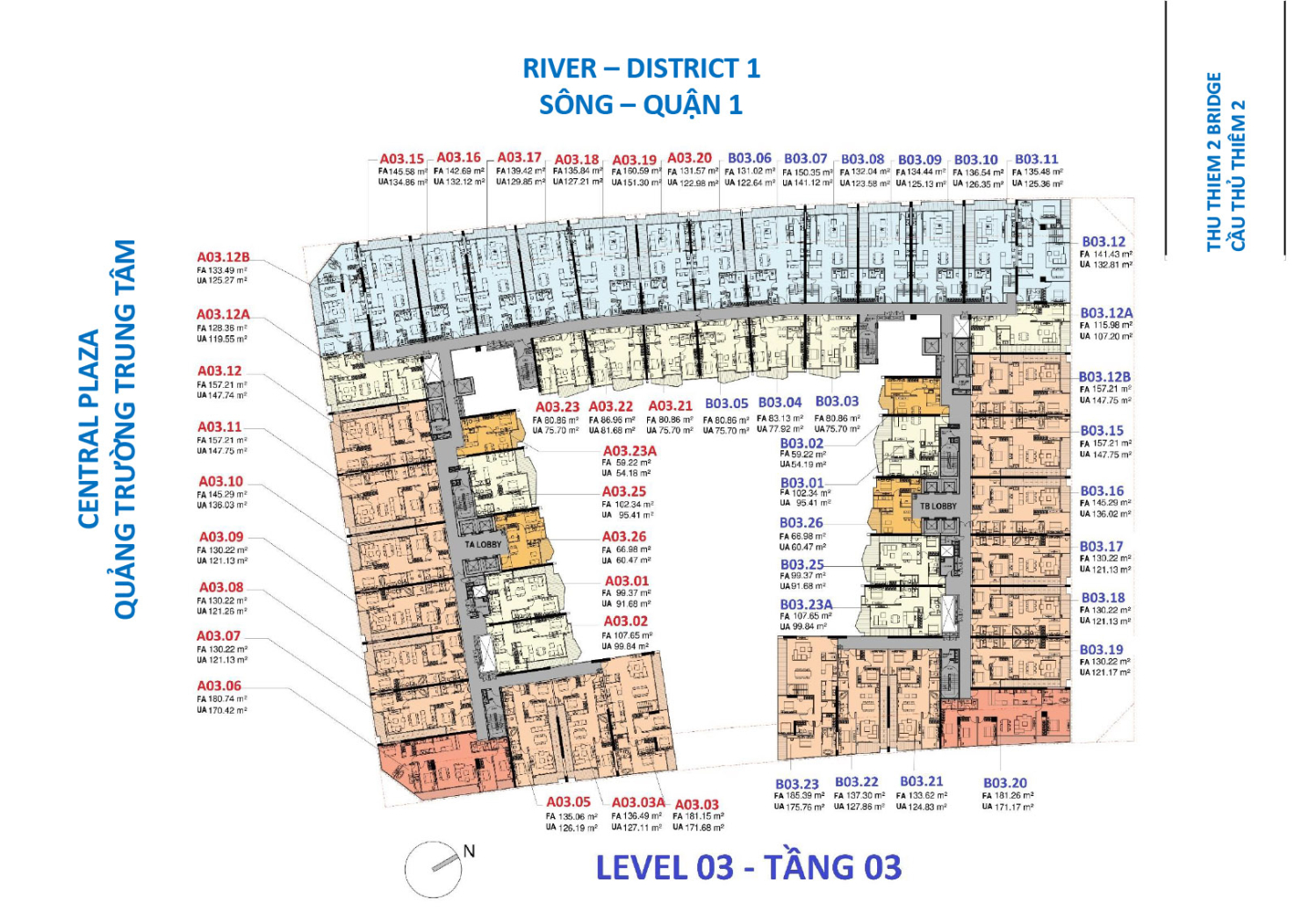 Mặt bằng Tầng 3 - Layout 1