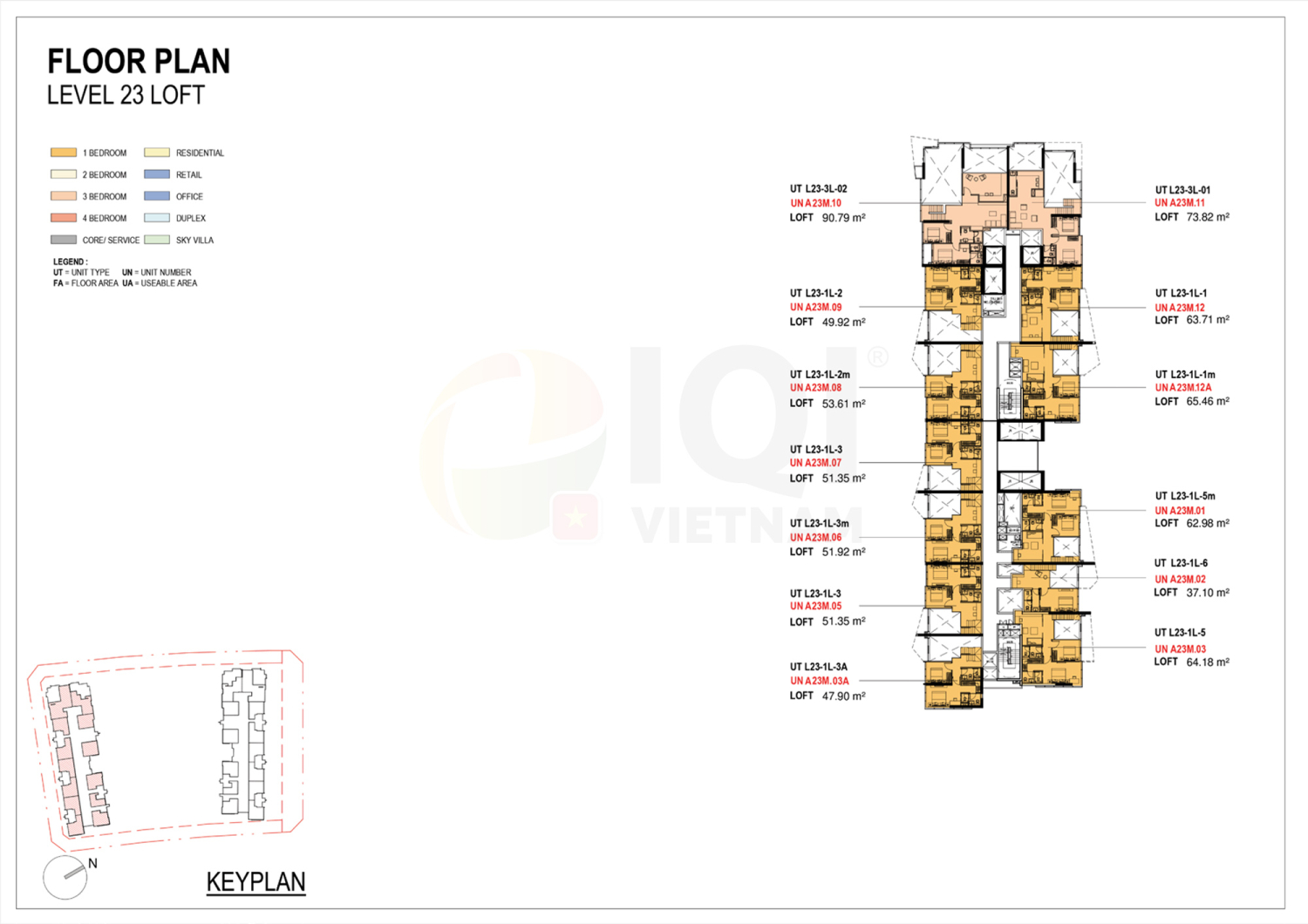 Mặt bằng 23-23 Loft - Layout 2